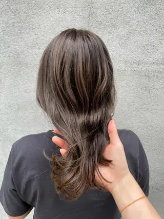 ミディアム カラー 顔周りカット 🎀サヤカ🎀のヘアスタイル