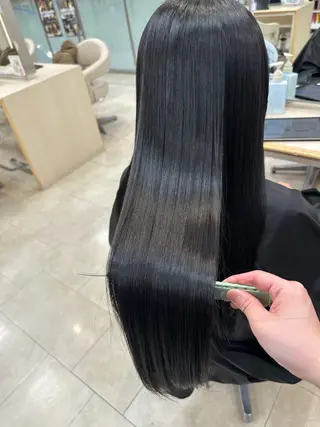 ロング カラー お悩み改善 黄金比みくのヘアスタイル