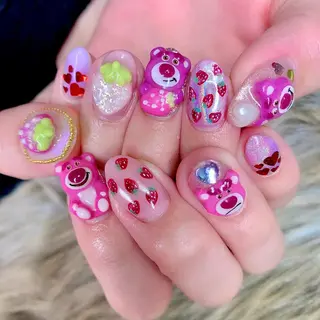ネイル 3Dアートネイル💗 都築レナのネイルデザイン