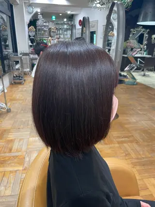 ロング 韓国風レイヤーカラー ライムのヘアスタイル