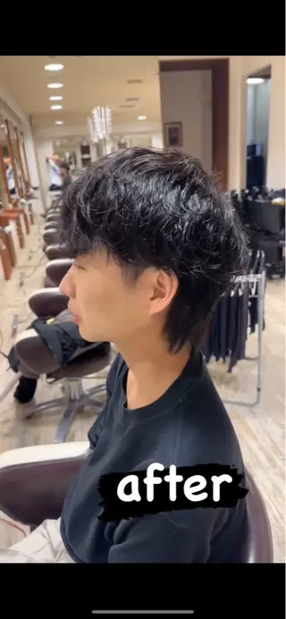 ショート パーマ 大前 吏央のヘアスタイル
