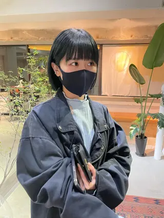 ミディアム カラー スパイラルパーマ 🌐hina⭐️のヘアスタイル