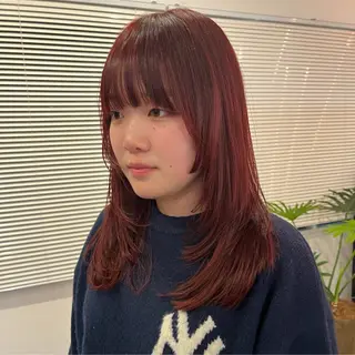 セミロング カラー bon ami所属・NAO ꩜✧˖°.のヘアスタイル