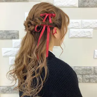 ロング ヘアアレンジ これた🧸ヘアメ職人 ♡髪質改善♡カラーのヘアスタイル
