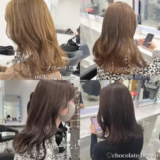 カラー 似合わせ💗骨格矯正 💗透明感カラー💗のヘアスタイル