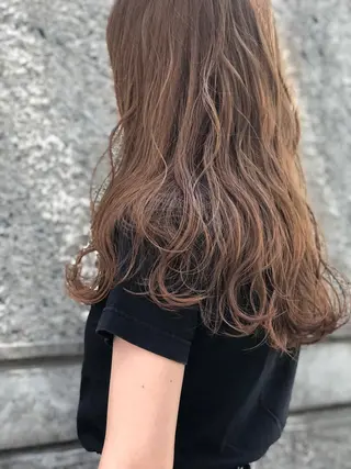 ロング カラー ヘアアレンジ メンズ キッズ ネイル マツエク・マツパ 透明感カラー🤎 ゆりのヘアスタイル