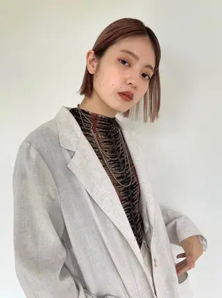 ミディアム ボブ/透明感カラー 🌿栄🌿kouneのヘアスタイル