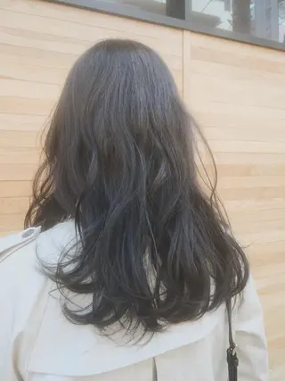 セミロング カラー パーマ ヘアアレンジ 【白髪ぼかし 専門GBG】自由が丘のヘアスタイル