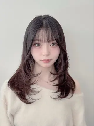 セミロング ヘアアレンジ 若井 春実のヘアスタイル