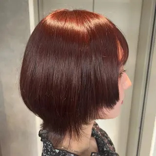 ミディアム カラー 安岡 稜太のヘアスタイル