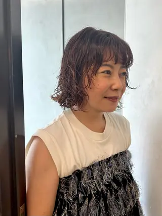 ショート カラー パーマ freelance lab所属・iizuka akiのヘアスタイル