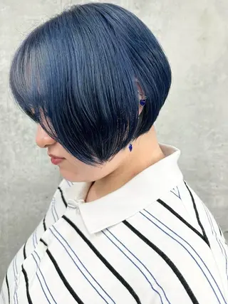 ショート カラー ボブ/ゆるふわ ボブパーマ/とういのヘアスタイル