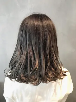 ショート ミディアム カラー パーマ タカサキ ケイタのヘアスタイル