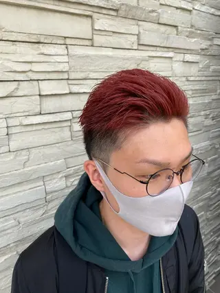 ショート カラー メンズ 塩谷黎✨イルミナ カラーメンズパーマ✨のヘアスタイル