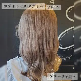 セミロング カラー キッズ メンズ ブリーチカラー/ 美髪矯正/佐伯 駿のヘアスタイル