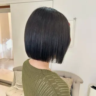 ミディアム カラー ヘアアレンジ 吉水 彩乃 /ボブ/艶感カラーのヘアスタイル