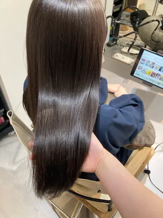 セミロング ✨色持ちの良い艶 カラー✨蟹江真世のヘアスタイル