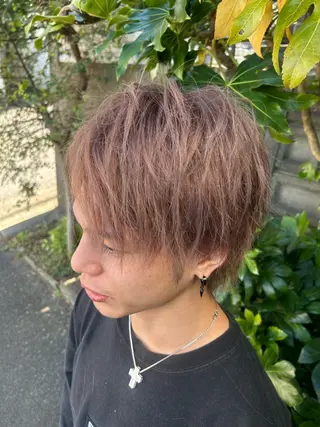 カラー メンズ ダブルスキルエクステ /羽エクステ白石宇由のヘアスタイル
