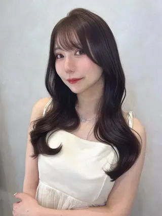 ロング 韓国レイヤー×髪質 改善︎💕︎あかねのヘアスタイル
