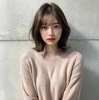 ミディアム たけうち みずきのヘアスタイル