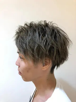 ショート カラー パーマ メンズ メンズカット 三村洸斗のヘアスタイル