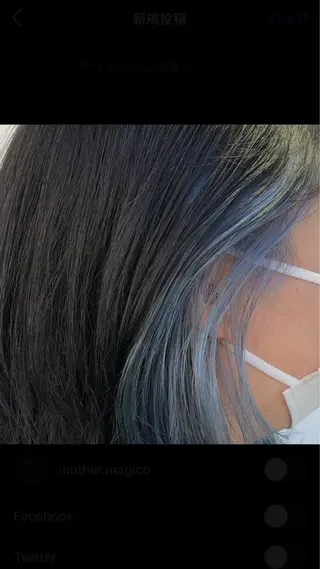 ミディアム カラー カトウ ユウカのヘアスタイル