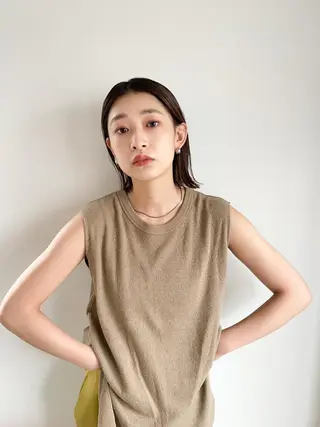 ミディアム カラー パーマ CEINE PATHのヘアスタイル