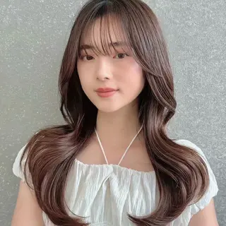 セミロング ボブ/縮毛矯正/ レイヤー/塚田のヘアスタイル