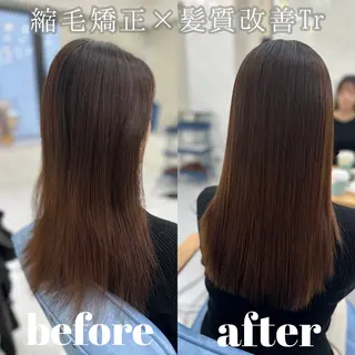 ロング 髪質改善🩵縮毛矯正 代々木/木下のヘアスタイル