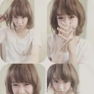 ミディアム カラー パーマ ヘアアレンジ 褒められヘア❗️❗️ nico　　格のヘアスタイル