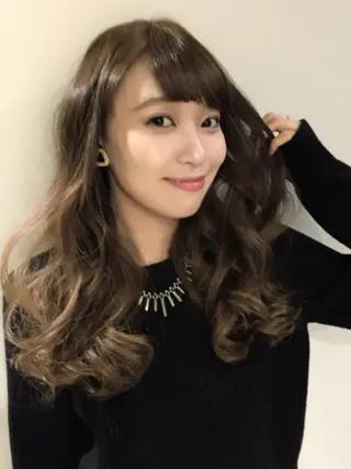 ロング カラー パーマ 松川 智行のヘアスタイル