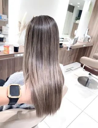 ロング カラー ＡＳＨ大宮/ブリーチ 髪質改善/カラーのヘアスタイル