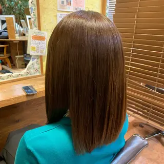 ミディアム カラー しんぼり なおみのヘアスタイル