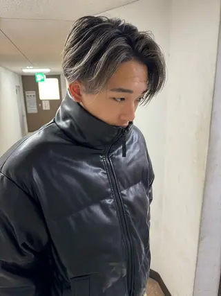 ミディアム カラー パーマ ヘアアレンジ メンズ メンズ特化 しゅうへいのヘアスタイル