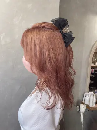 セミロング カラー 梅田美容室 山崎海波のヘアスタイル