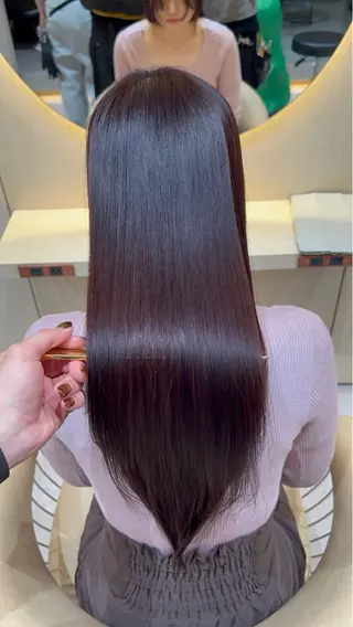 ロング カラー 興津/韓国レイヤー ダブルカラー美髪縮毛のヘアスタイル