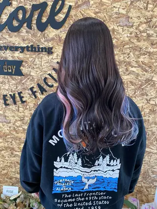 セミロング ケアブリーチ 黒瀬有汰のヘアスタイル