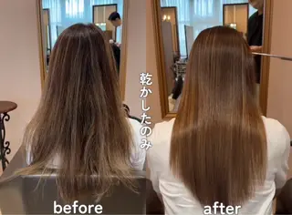 ロング 縮毛矯正の イソベのヘアスタイル