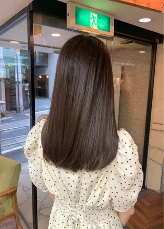 セミロング カラー 矢野 晃平のヘアスタイル