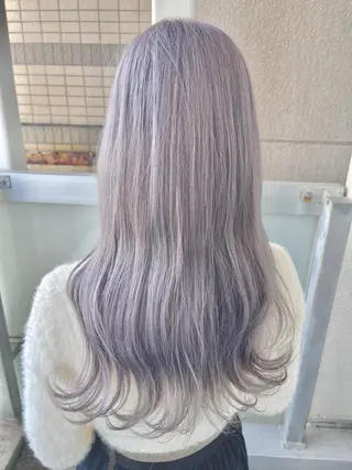 ロング カラー 岩谷/ブリーチ 🪽透明感カラーのヘアスタイル