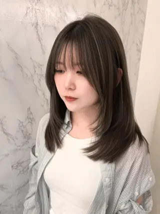 セミロング 小顔カット/レイヤー 【WiLL】加藤のヘアスタイル
