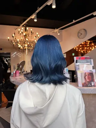 ミディアム カラー ヘアアレンジ 韓国×艶髪 さきのヘアスタイル