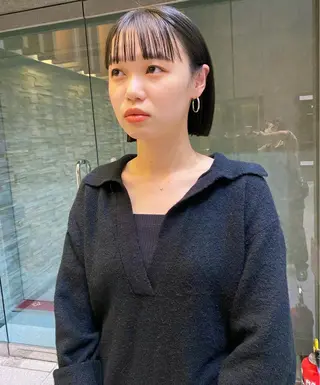 ショート カラー パーマ ヘアアレンジ デザインカラー/ボブ ブリーチカラー/ユリのヘアスタイル