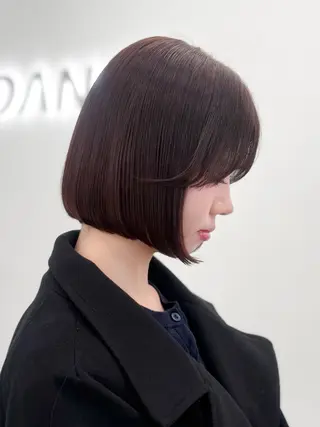 ショート カラー ヘアアレンジ 縮毛矯正🤍 盛れるボブ/ひかりのヘアスタイル