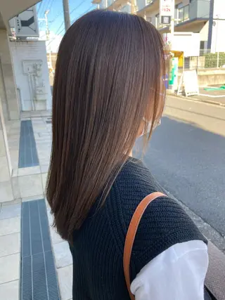 セミロング カラー 田中 あかねのヘアスタイル