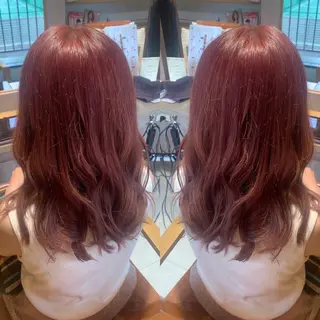セミロング カラー 韓国🇰🇷 ✂︎hair 内田愛のヘアスタイル