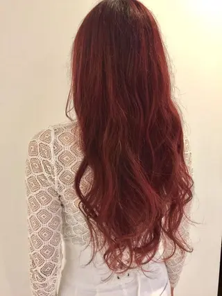 ミディアム セミロング ロング カラー パーマ ハイトーン×髪質改善 KENTAのヘアスタイル