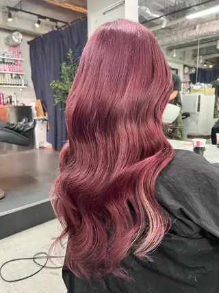 ロング カラー ハイトーン&髪質改善 &韓国エクステ🤎のヘアスタイル