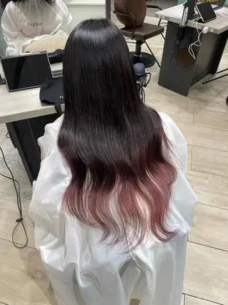 ロング すみれ✨レイヤー 🫧透明感カラーのヘアスタイル
