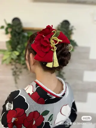 ヘアアレンジ 早朝✨ヘアセット 着付け/清水玲歌のヘアスタイル